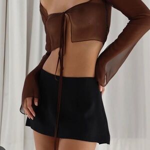 Mirror Palais Low Rise Mini Skirt - xs